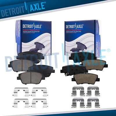 #ad #ad Front amp; Rear Ceramic Brake Pads w Hardware for 2011 2015 Sonata Optima $46.82