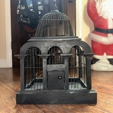 Italian Architectural Designed Wooden Bird Cage Antique Victorian