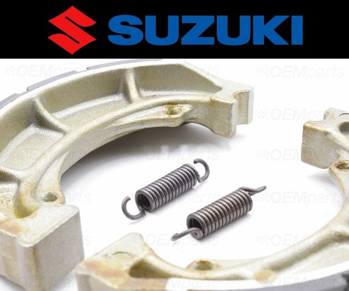 Set of (2) Suzuki Water Grooved FRONT Brake Shoes and Springs #54400-02810 - Picture 2 of 4