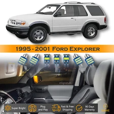 10 x Ultra White LED Lights Interior Package Kit For 1995 - 2001 Ford Explorer