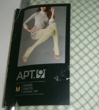 NWT APT. 9 Sheer Tights Control Top Diamond Color Mint Size M FREE SHIPPING 