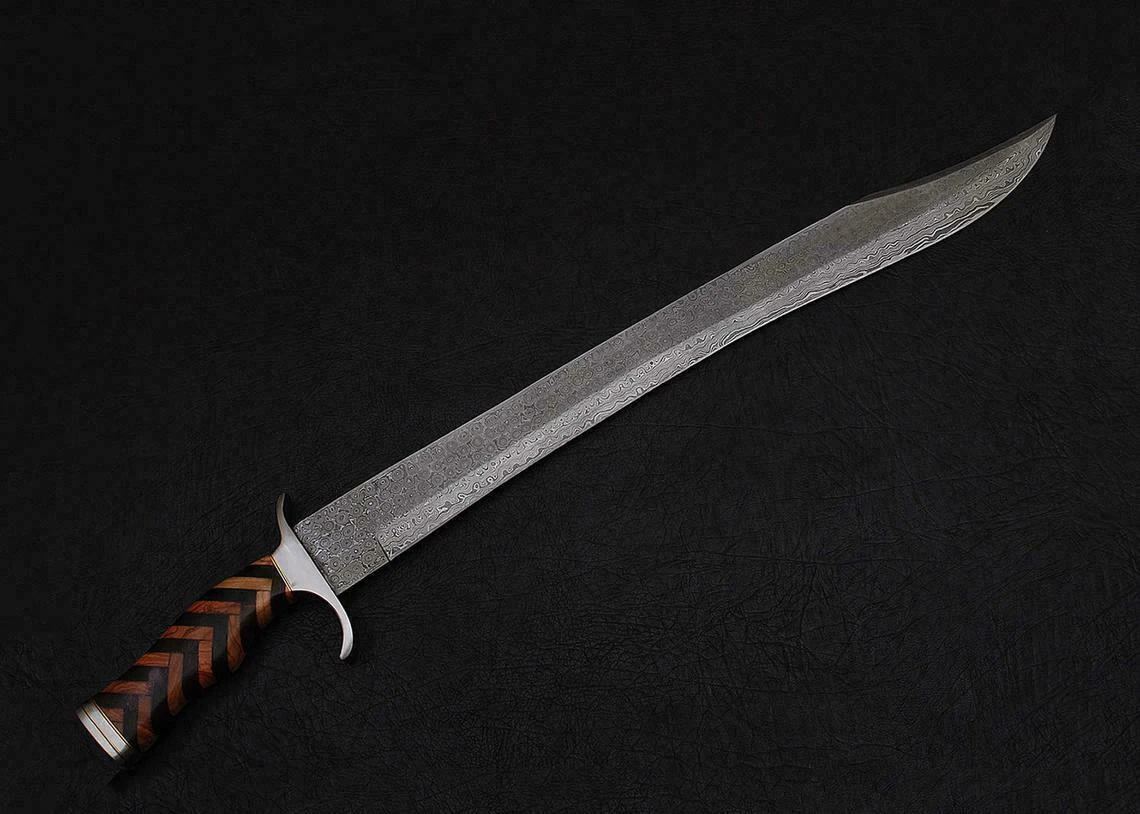 custom handmade Damascus steel sword Viking sword hand forged sword best sword
