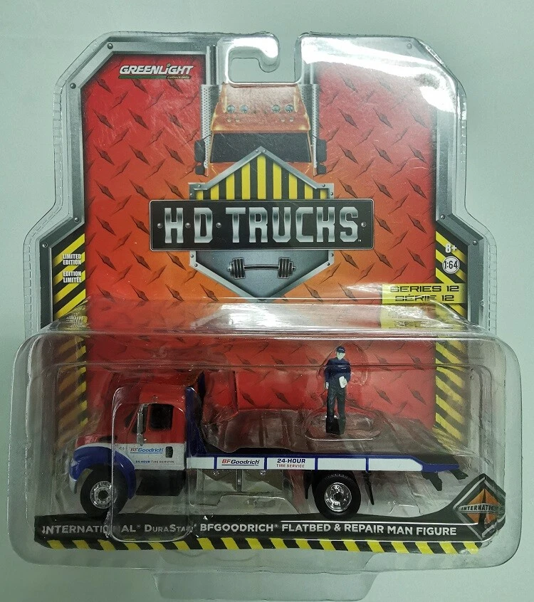 Greenlight 1:64 International Durastar Bfgoodrich Flatbed Repair Man Figure Car - Image 2 of 4