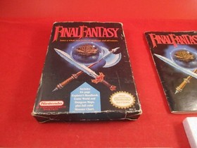 Final Fantasy (Nintendo NES, 1990) COMPLETE w/ Box manual game maps WORKS! #E