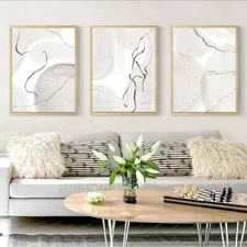 Neutral wall Art Decor Prints Abstract Beige Minimalist Posters Line Art