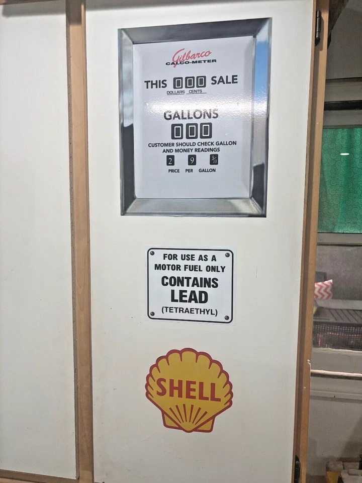 SHELL Gas Pump Vintage Sticker kit for Door Mural/Fridge Wrap great 4  Man Cave - Image 2 of 4