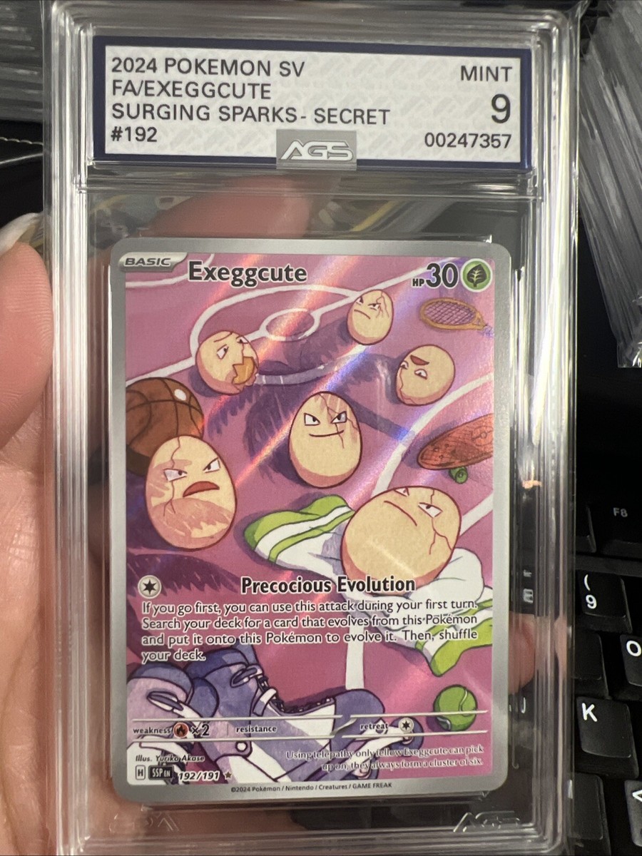 2024 POKEMON EN-SURGING SPARKS ILLUSTRATION RARE #192 EXEGGCUTE Graded AGS 9 | eBay 2024 POKEMON EN-SURGING SPARKS ILLUSTRATION RARE #192 EXEGGCUTE Graded AGS 9 | eBay