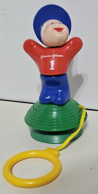 Johnson and Johnson Playpath Suction Cup Toy 1977 Baby Pull Cord Boy Vintage