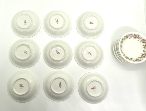 Theodore Haviland Limoges France Small Floral Butter Pats Set Of 15 3.1/8 “ - Picture 4 of 11