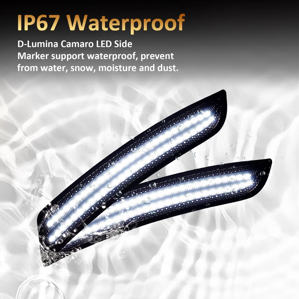 Светодиодные габаритные огни передние и задние для Chevy Camaro LS LT SS ZL1 2016-2021 - Изображение 4 из 4