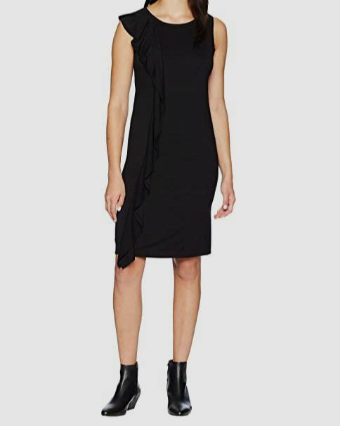 sleeveless jersey shift dress Eileen Fisher - Women's Fine Jersey Easy Dress - Black