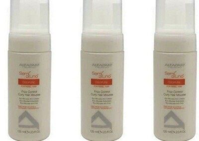 3 ALFAPARF Semi Di Lino Discipline Frizz Control Curly Hair Mousse 4.23oz (331)