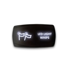 LED LIGHT WHIPS - Horizontal LED Rocker Switch 5 Pin Dual Light 20A 12V ON / OFF