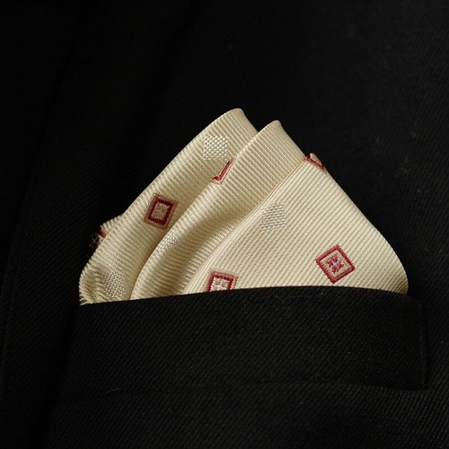 Accessori tuta vintage uomo tasca quadrata paisley fazzoletto petto business - Foto 9 di 20