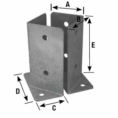 Pfostentrager universelle verzinkt für holzpfosten für Zäune und Pergolen - Photo 4/4