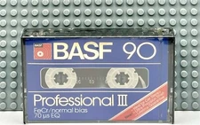 BASF  PROFESSIONAL   III  90  1980  USA   BLANK CASSETTE TAPE (1) (SEALED)