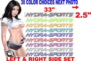 HYDRA SPORTS BOAT LOGO DECALS STICKERS 36" X 2.6" 2pcs - Foto 3