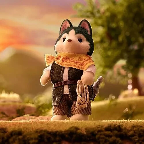 Sylvanian Families HUSKY DOG BROTHER BRUCE C-72 Calico Critters Época Japón NUEVO - Imagen 4 de 4