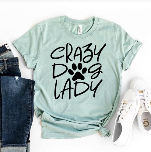 Crazy Dog Lady T-Shirt - Pet Lover - Bild 1 von 3