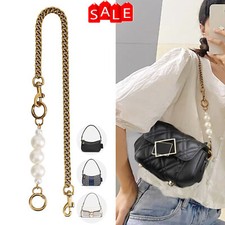 Bag Chain Strap Alloy Pearl Bag Strap Extender Handbag Replacement Metal Buckle