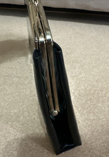 Borsa da sera pochette nera Millay ferramenta oro con tracolla vintage - Foto 15 di 15