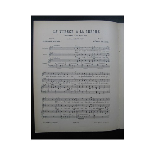 FRANCK César La Vierge à l'Enfant Chant Piano 1888 - Imagen 3 de 4
