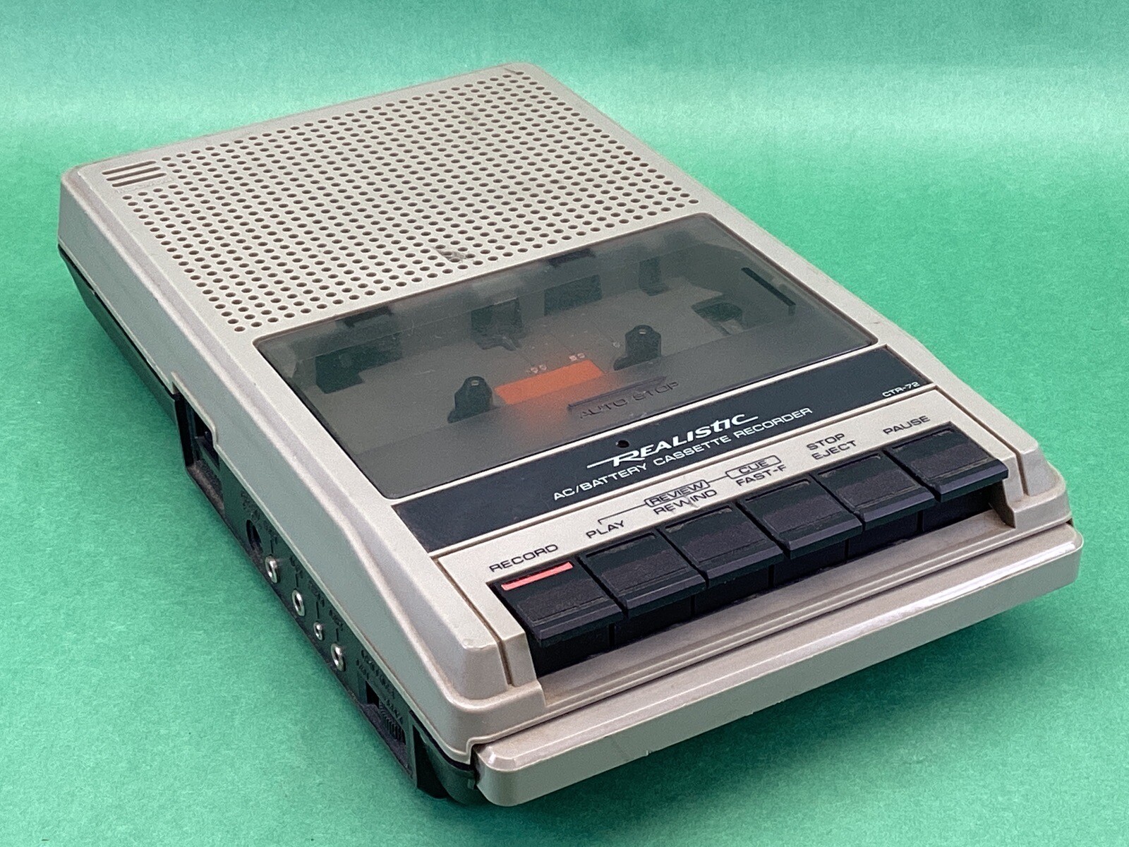 Vintage Realistic CTR-72 Cassette Tape Recorder Player RadioShack PLAYS SLOW