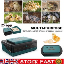 25 Eggs Digital Incubator Hatcher Fully Automatic Turning Temperature Control UK