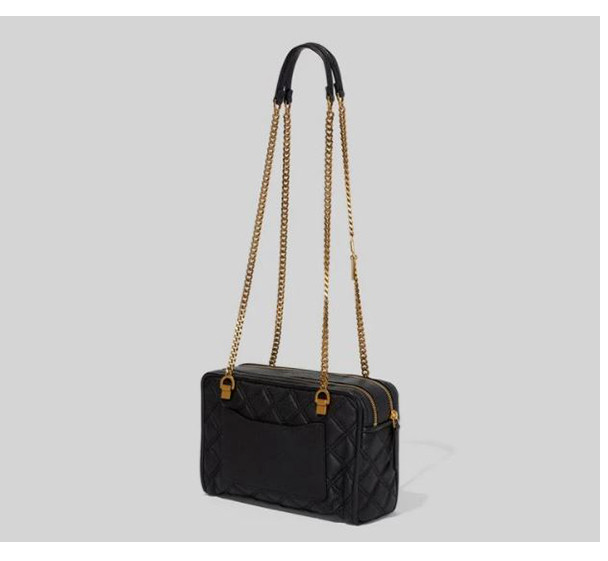 Marc Jacobs The Status Shoulder Bag M0015817 Navy Blue Gold for 