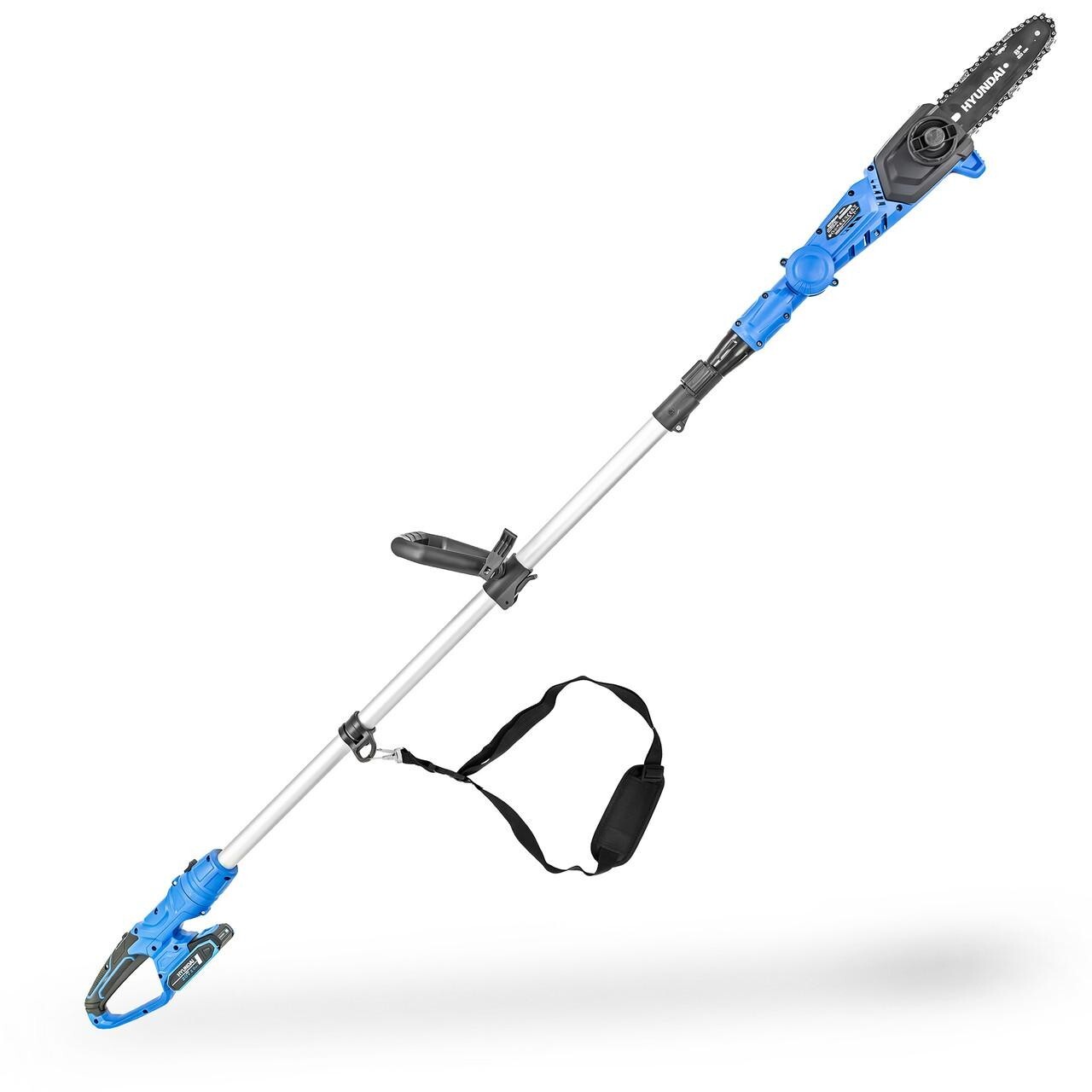 Hyundai Cordless Pole Saw 20V 2Ah Battery Lightweight Telescopic Tree Chainsaw