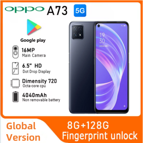 OPPO - 新品OPPO A73 5G Dual Sim Free OPPO A73 5G Dual SIM 8GB RAM 128GB ROM Smartphone 16.0MP