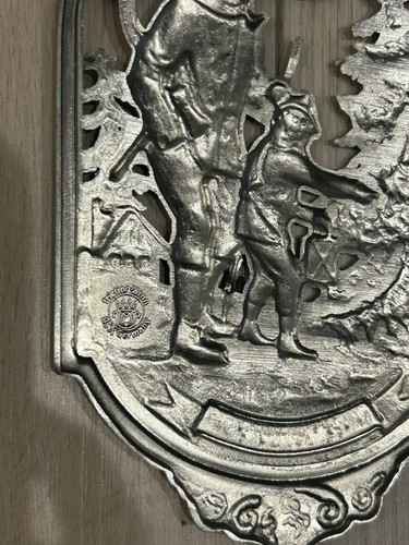 Set 4 Stagioni Germania Ovest Peltro BMF Stampato Targhe da Parete Frieling Stagno Decorazione - Foto 6 di 8