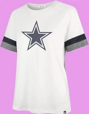 Dallas Cowboys Women's '47 Premiere Silver Stripe Tee - New