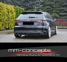 CUP Diffusor Ansatz für Audi S3 A3 S-Line 8V Heck Stoßstange Diffuser DTM Race