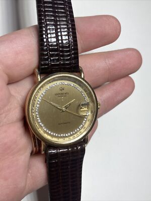 RAYMOND WEIL 21J Automatic Calendar w/Diamond 18k Gold