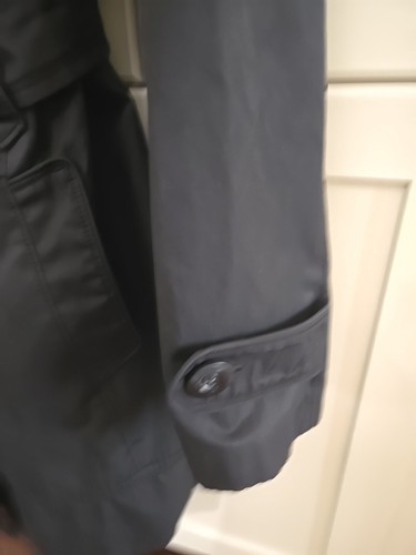 Women's 2XL Jones New York Black Trench Coat, Double-Breasted - Picture 5 of 9