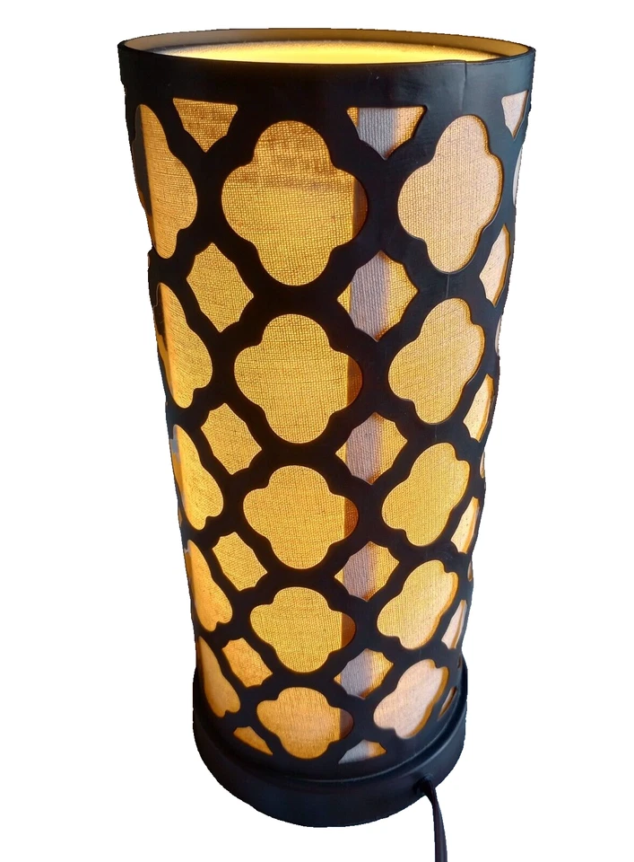 Высокий цилиндр MCM ночь Lite настольная лампа декоративный металл над тканью 13 «H x 6» W - Изображение 3 из 4