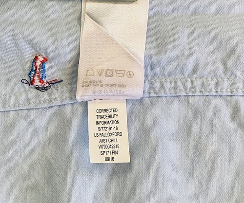 Old Navy Button down embroidered Blue Mens shirt - Picture 8 of 8