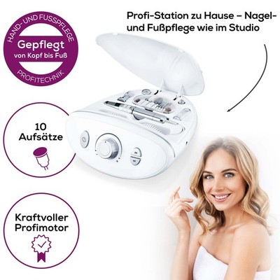 BEURER Maniküre-/Pedikürestation MP 100 (57068) inklusive 10 Profi-Aufsätze