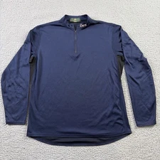 Vintage Orvis 1/4 Zip Base Layer Fly Fishing Long Sleeve Mens Shirt Size Large