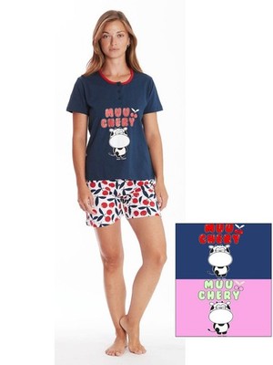 Crazy Farm Damen Pyjama kurz Baumwolljersey 15822