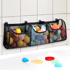 Bath Toy Storage, Bath Toy Holder, 3 Compartment Large Openings Bath Toy Organiz