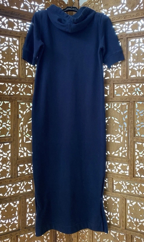 Ralph Lauren LRL/67 Cotton Pique Sweatshirt Hoodie Maxi Dress Blue Size Small - Image 2 of 4