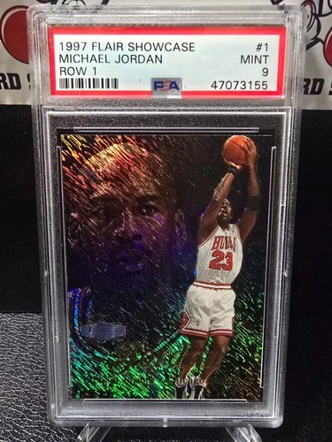 1997 Flair Showcase Row 1 MICHAEL JORDAN #1 PSA 9 MINT