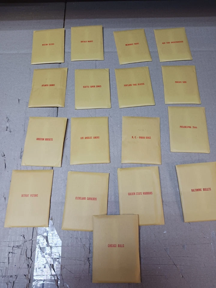 Equipo de la temporada de baloncesto de la NBA de la APBA 1972-73, 100 % completo parece tarjetas nunca usadas. Foto 4 de 4