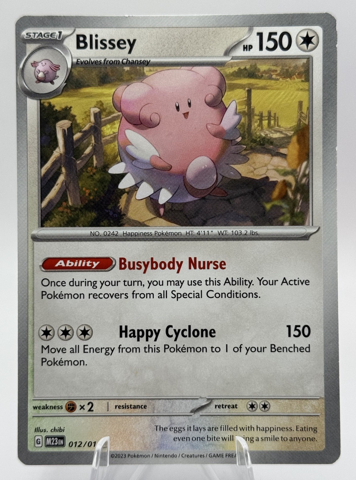 Blissey 12/15 McDonald's 2023 Pokemon Match Battle Promo Pokemon TCG - LP/NM