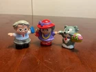 Fisher Price Little People Grandparents Grandma Grandpa Cat Kitten Trio Figures