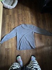 Polo Ralph Lauren Cotton Waffle-Knit Pullover Sweater Gray Crew Neck L