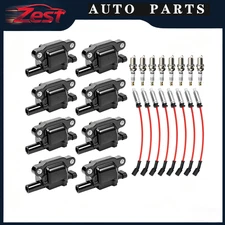 8 OEM Ignition Coil + Iridium Spark Plug+Wire For GMC Chevy 5.3L 6.0L 6.2L UF413