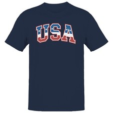 USA Red White Blue Patriotic Graphic Men's T-shirt